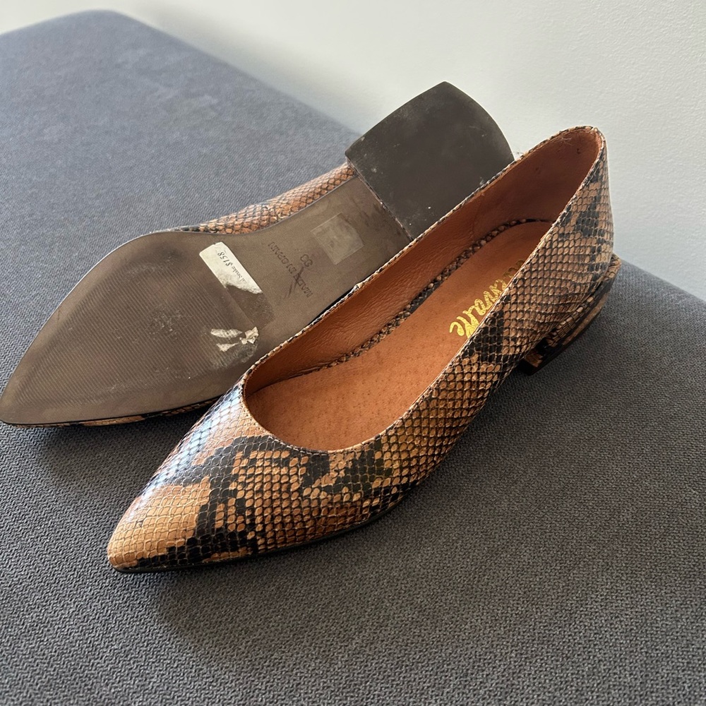 Snakeskin Patterned Flats